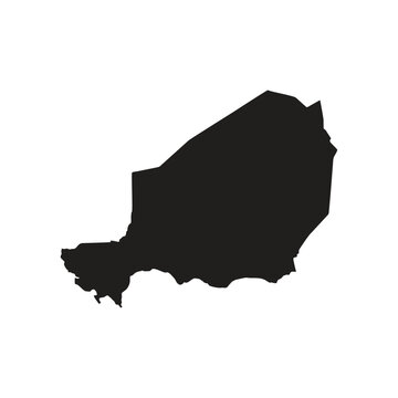 niger map silhoutette Suitable for posters and web icons
