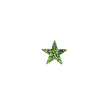 Holographic Green Glitter Star Sticker
