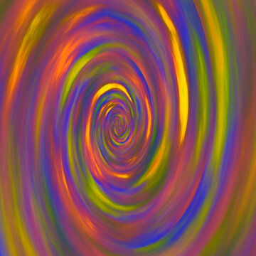 Grafica astratta a spirale con colori vivaci e gradienti dinamici, effetto ipnotico e senso di movimento ideale per design moderni, sfondi creativi e progetti digitali