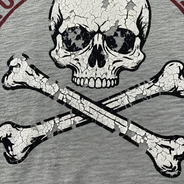 Skull and Crossbones Illustration with Dark Background.