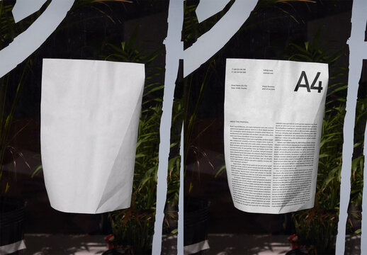 Mockup Of Customizable Vertical A4 Poster