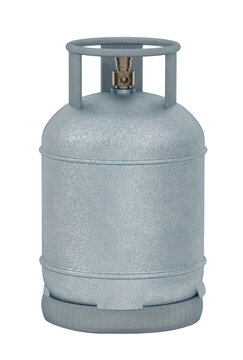 Gas cylinder isolated on transparent background. 3D illustration