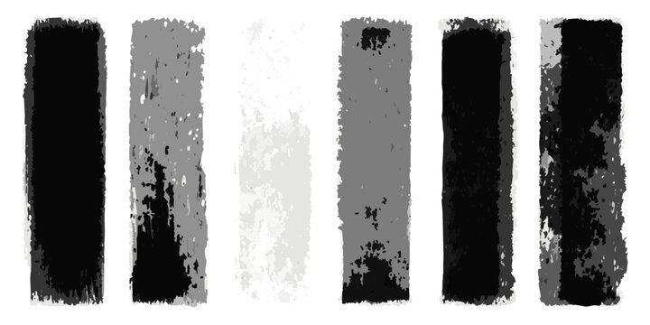 abstract monochrome rectangles with distressed texture on white background