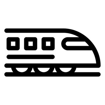 Electric High Speed Train Metro Icon