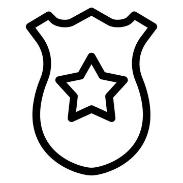 Police Badge Sheriff Star Security Icon