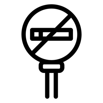 No Smoking Prohibited Warning Sign Icon