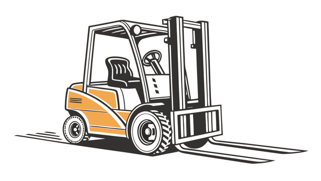 Forklift truck vector illustration forklift industrial machinery transport logistics warehouse