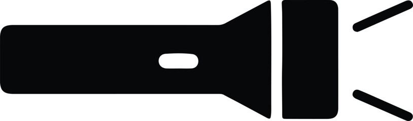 Silhouette design of a modern handheld flashlight tool vector © Thidul Islam