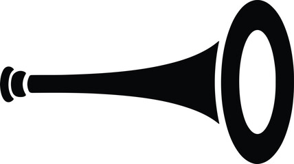 Silhouette design of a musical trumpet instrument vector © Thidul Islam