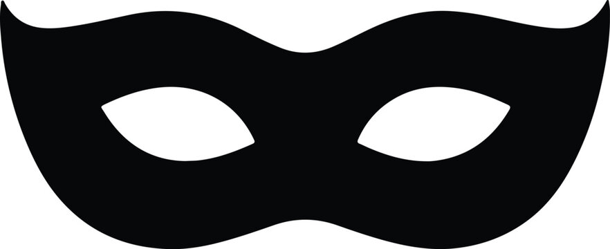 Silhouette design of a mysterious masquerade mask vector