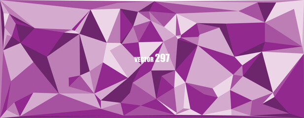 Fototapeta premium Abstract geometric triangle pattern in shades of purple and pink