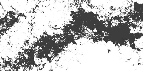 Obraz premium Black and White Abstract Grunge Texture Vector Background with Distressed Splatter and Grainy Erosion Effect