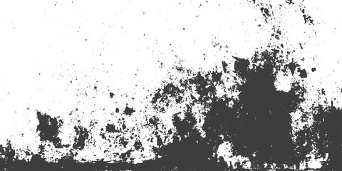 Fototapeta premium Black and White Gritty Grunge Texture with Ink Splatter and Distressed Weathered Effect Vector Background