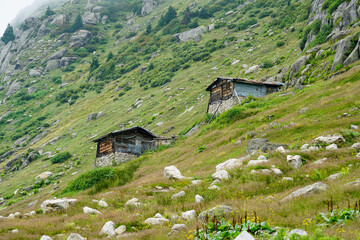 Obraz premium Image of Kackar mountain ranges and plateaus in Rize province.