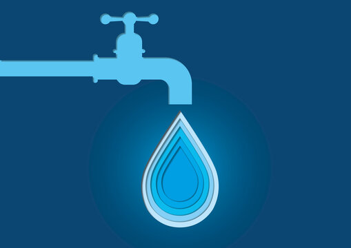Water shortage, conceptual illustration