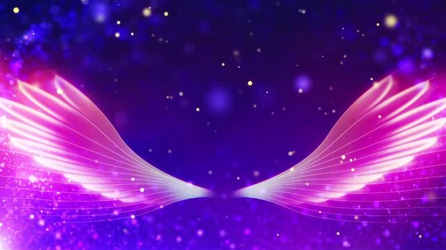 Dreamy light effect angel wings background material