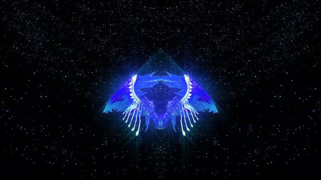 Dreamy light effect angel wings background material