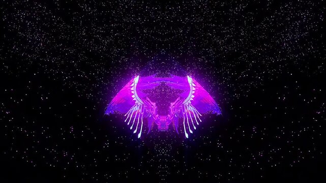 Dreamy light effect angel wings background material