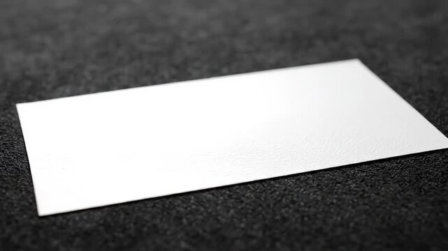 White card on textured black surface highlighting vibrant colors and contemporary design
