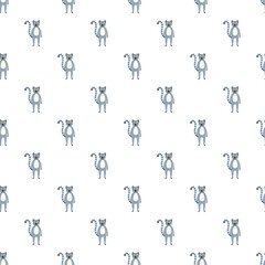 Fototapeta premium Cute cartoon lemur drawing repeated in a seamless pattern design