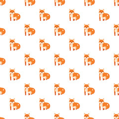 Fototapeta premium Cute fox animals creating a vibrant and playful decorative background