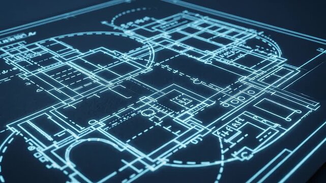 Abstract glowing blueprint design ideal for creative backgrounds and modern web design