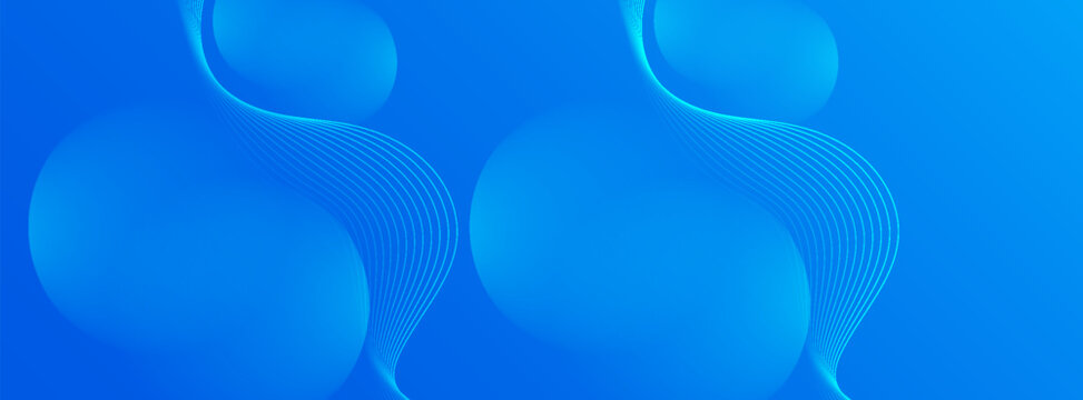 Professional Corporate Header with Soft Blue Waves and Linear Texture, Suit for banner, web, brochure, pamflet and presentation. simple design