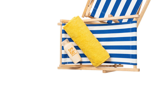beach chair isolated on white background