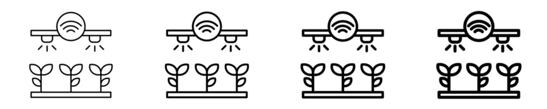 Hydroponic System Icon Set Different Style Collection