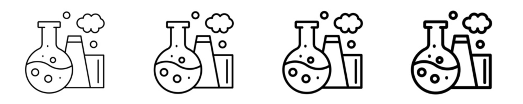 Chemical Industry Icon Set Different Style Collection
