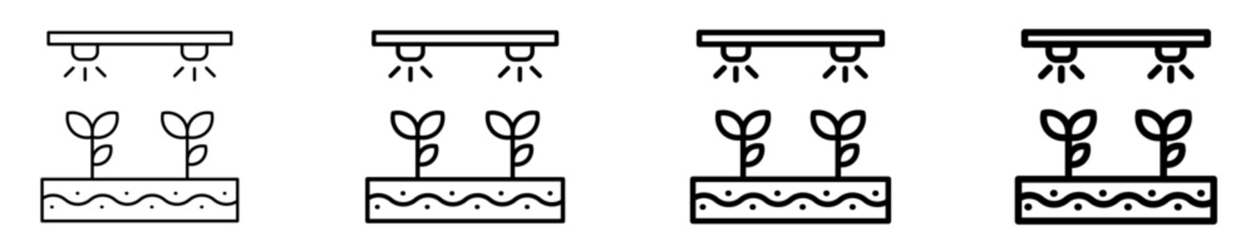 Seedling Growth System Icon Set Different Style Collection