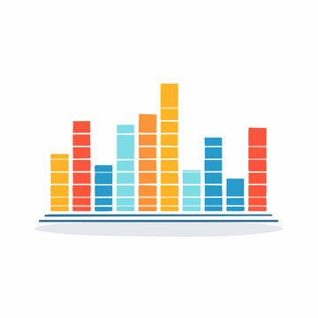 Colorful Bar Chart Equalizer