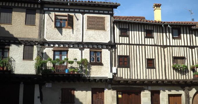 The historic town center of La Alberca, a picturesque mountain village in the province of Salamanca, Spain