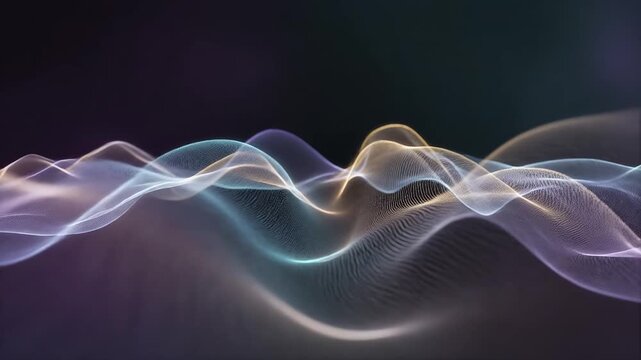 Abstract glowing wave forms perfect for UI/UX elements and digital motion graphics