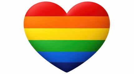 Fototapeta premium Rainbow Heart Symbol Representing LGBTQ Pride, Diversity, and Inclusion