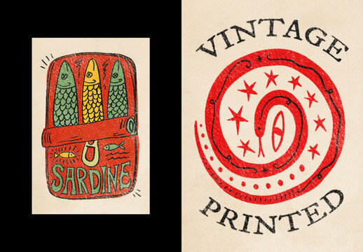 Vintage Paper Photo Effect &ndash; Distressed for Poster & Social Media (PSD)