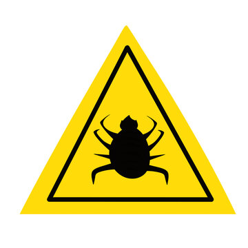 Warning Sign with ectoparasite Symbol