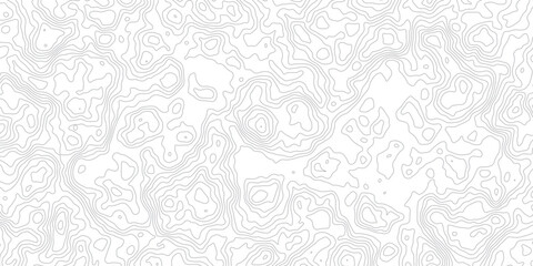 White topographic map contour lines pattern background design for cartography and geographic data visualization projects. © RABAKA