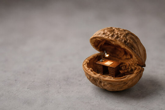 Cozy Office in a Walnut Shell