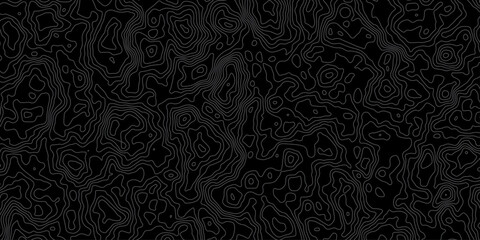 Dark topographic map contour lines pattern background design for cartography and geographic design. © RABAKA