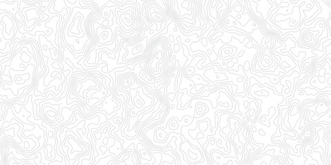 White topographic map contour lines pattern background design for cartography and geographic data visualization projects. © RABAKA