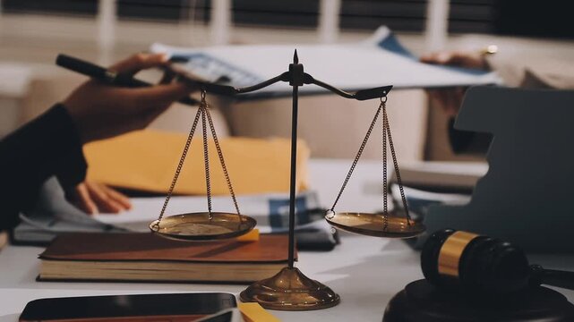 Lawyer explained to the client about the law that must be brought against the court case.