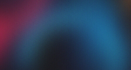 Obraz premium Abstract dark blue and pink gradient background with grainy noise effect.