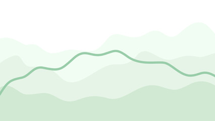 Creative fluid landscape featuring pale sage mist and eucalyptus waves. Dynamic willow green line on abstract liquid shapes, perfect for sustainable eco branding and web header.  © faizimunir