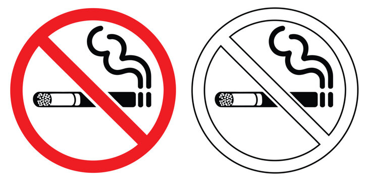 No Smoking Area Sign with Electronic Cigarette Symbol, Smoking Ban Icons and Permission Signs for Public Safety and Restricted Zones