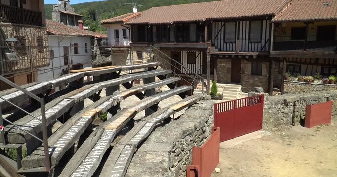 The historic bullfighting arena in San Mart&iacute;n del Casta&ntilde;ar, Spain