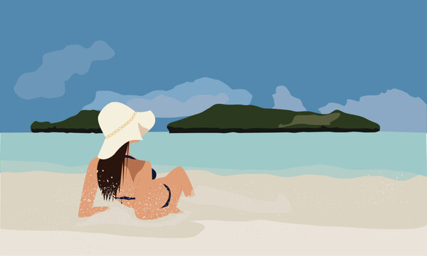 gerl on the beach
