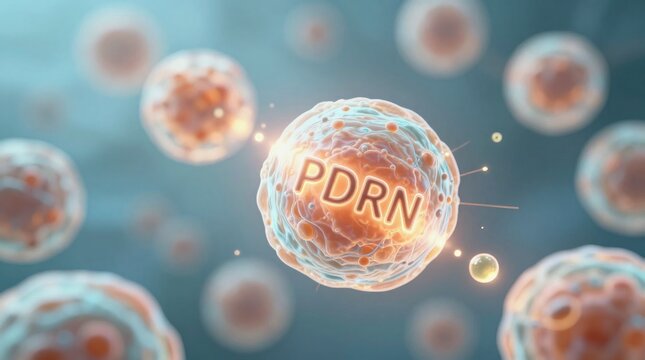 Innovative pdrn skincare solutions transforming skincare science laboratory research digital visualization high-tech environment
