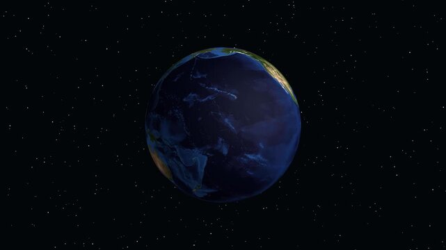 Satellite Zoom Animation from Outer Space to Weihai China