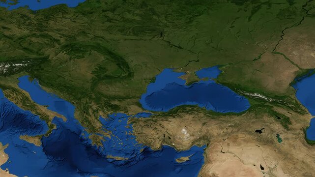 Satellite Zoom Animation From World Map To Mykolaiv Ukraine Location